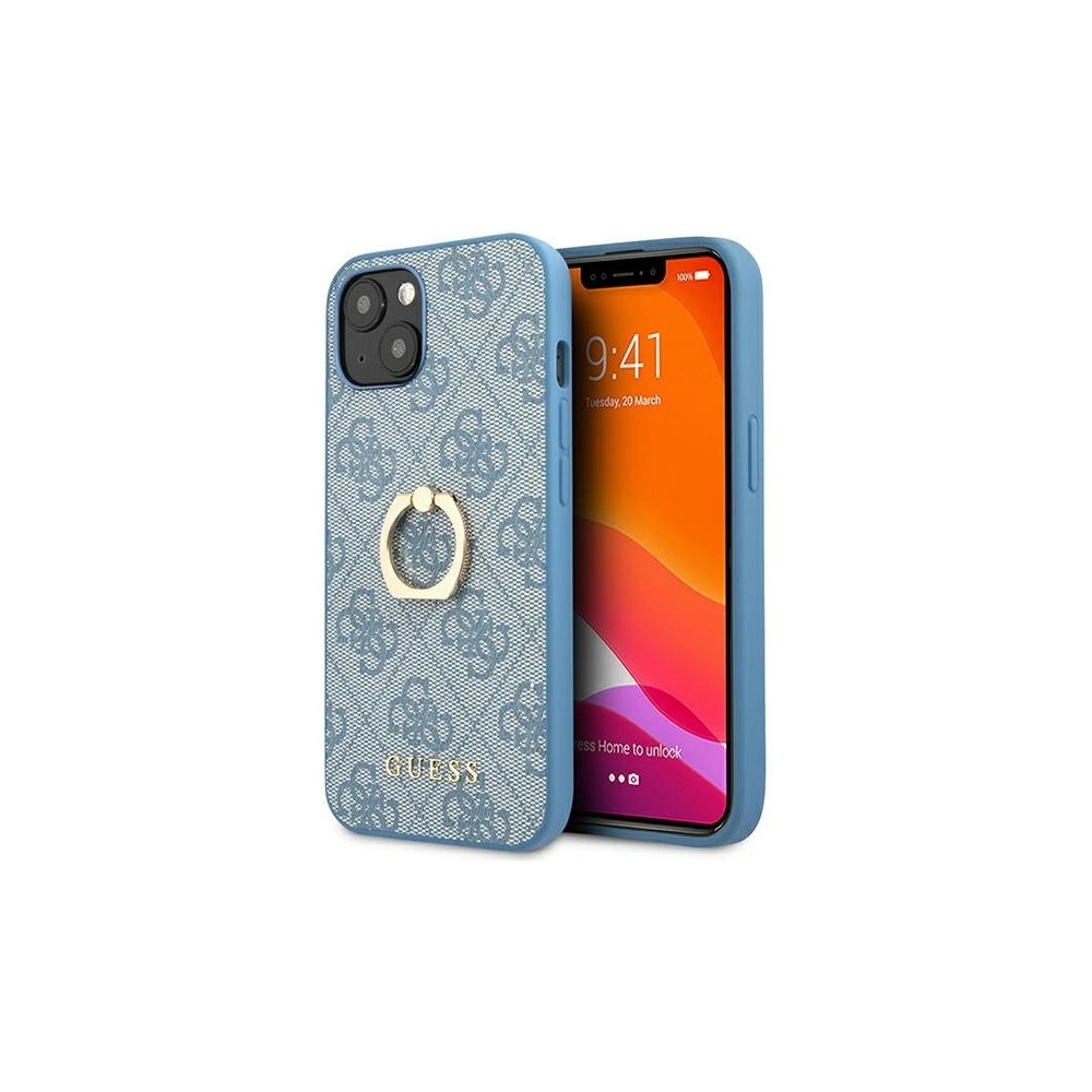 Hurtownia GSM - Etui Guess GUHCP13S4GMRBL Apple iPhone 13 mini niebieski/blue hardcase 4G with ring stand - GUE1374BLU - {ean13} - Hurt