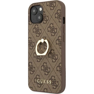 Hurtownia GSM - Case Guess GUHCP13S4GMRBR Apple iPhone 13 mini braun/brown hardcase 4G mit Ringständer - GUE1375BR - {ean13} - Hurt