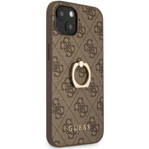 Hurtownia GSM - Case Guess GUHCP13S4GMRBR Apple iPhone 13 mini braun/brown hardcase 4G mit Ringständer - GUE1375BR - {ean13} - Hurt