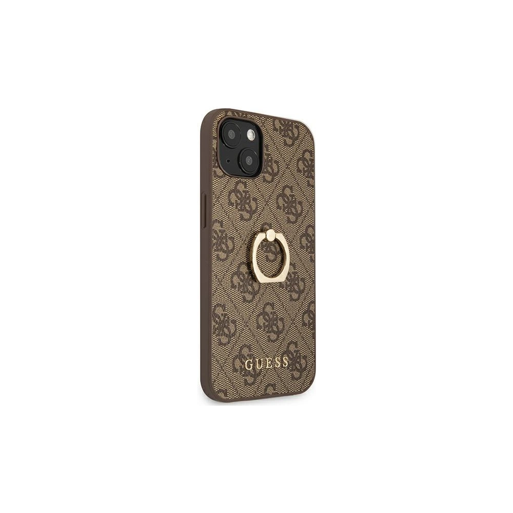 Hurtownia GSM - Etui Guess GUHCP13S4GMRBR Apple iPhone 13 mini brązowy/brown hardcase 4G with ring stand - GUE1375BR - {ean13} - Hurt