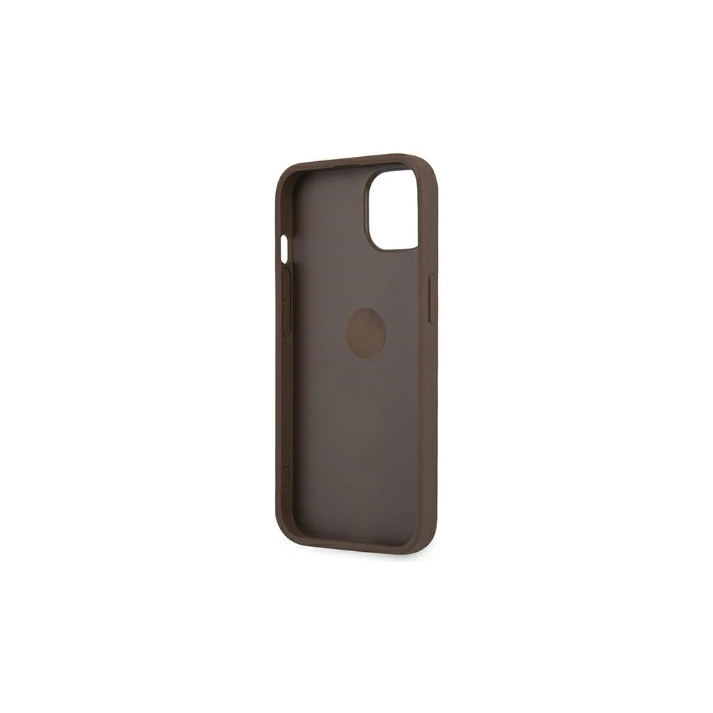 Hurtownia GSM - Etui Guess GUHCP13S4GMRBR Apple iPhone 13 mini brązowy/brown hardcase 4G with ring stand - GUE1375BR - {ean13} - Hurt