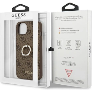 Hurtownia GSM - Case Guess GUHCP13S4GMRBR Apple iPhone 13 mini braun/brown hardcase 4G mit Ringständer - GUE1375BR - {ean13} - Hurt