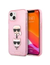 Etui Karl Lagerfeld KLHCP13SKCTUGLP Apple iPhone 13 mini różowy/pink hardcase Glitter Karl`s & Choupette