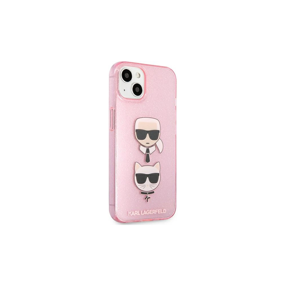 Hurtownia GSM - Etui Karl Lagerfeld KLHCP13SKCTUGLP Apple iPhone 13 mini różowy/pink hardcase Glitter Karl`s & Choupette - KLD727PNK - {ean13} - Hurt