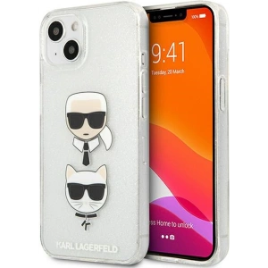 Hurtownia GSM - Case Karl Lagerfeld KLHCP13SKCTUGLS Apple iPhone 13 mini silber/silver Hardcase Glitter Karl`s & Choupette - KLD728SLV - {ean13} - Hurt