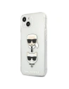 Wholesale Karl Lagerfeld KLHCP13SKCTUGLS Apple iPhone 13 mini silver hardcase Glitter Karl`s & Choupette - KLD728SLV - {ean13} - Hurt
