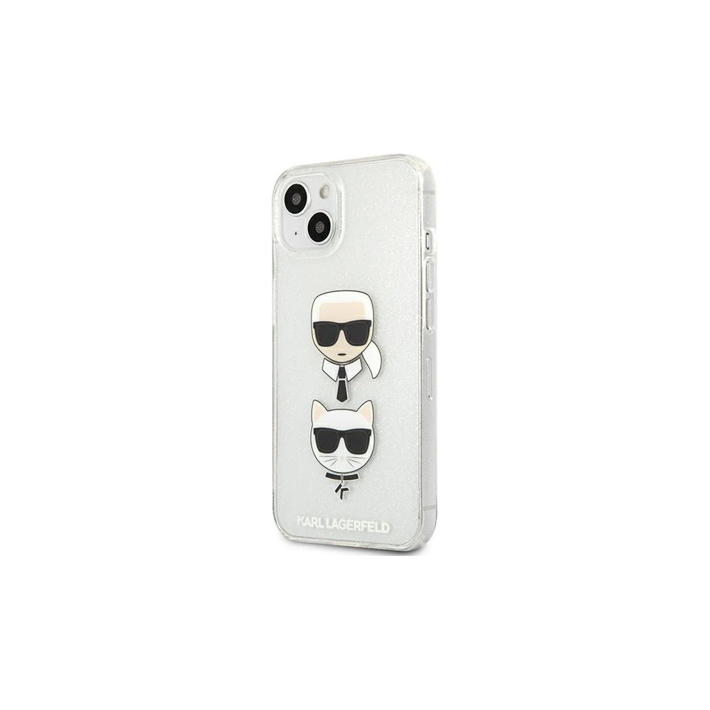 Hurtownia GSM - Etui Karl Lagerfeld KLHCP13SKCTUGLS Apple iPhone 13 mini srebrny/silver hardcase Glitter Karl`s & Choupette - KLD728SLV - {ean13} - Hurt