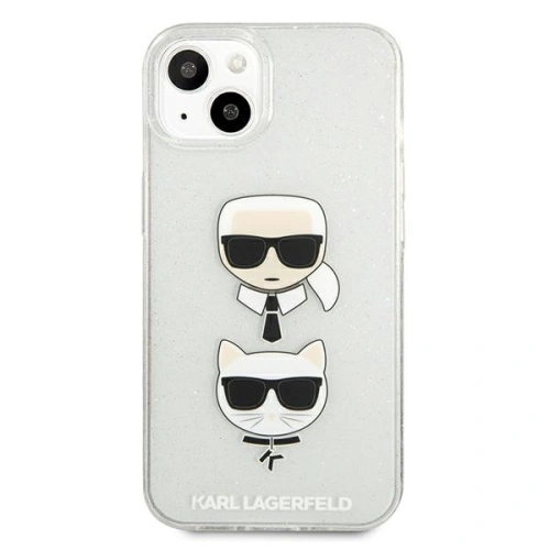 Etui Karl Lagerfeld KLHCP13SKCTUGLS Apple iPhone 13 mini srebrny/silver hardcase Glitter Karl`s & Choupette