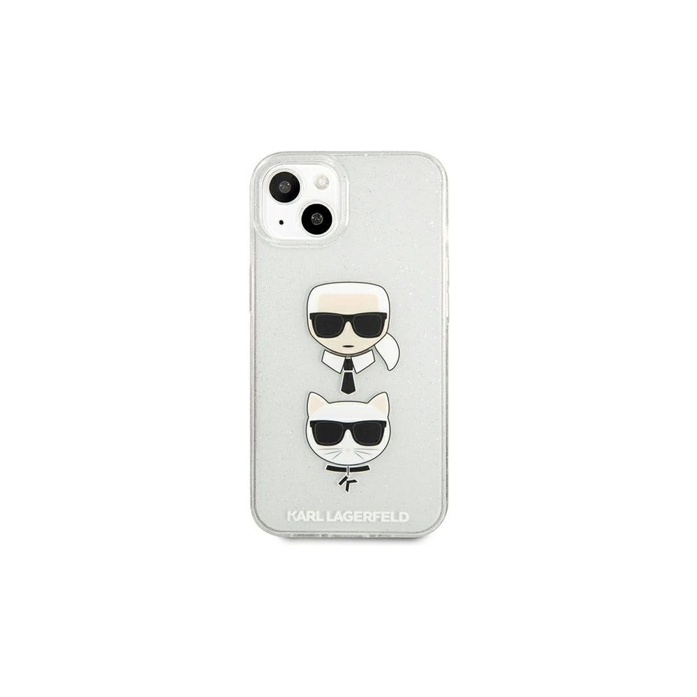Hurtownia GSM - Etui Karl Lagerfeld KLHCP13SKCTUGLS Apple iPhone 13 mini srebrny/silver hardcase Glitter Karl`s & Choupette - KLD728SLV - {ean13} - Hurt