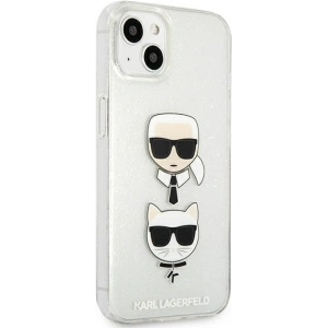 Hurtownia GSM - Case Karl Lagerfeld KLHCP13SKCTUGLS Apple iPhone 13 mini silber/silver Hardcase Glitter Karl`s & Choupette - KLD728SLV - {ean13} - Hurt