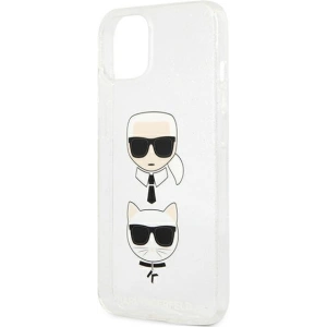 Hurtownia GSM - Case Karl Lagerfeld KLHCP13SKCTUGLS Apple iPhone 13 mini silber/silver Hardcase Glitter Karl`s & Choupette - KLD728SLV - {ean13} - Hurt
