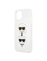 Wholesale Karl Lagerfeld KLHCP13SKCTUGLS Apple iPhone 13 mini silver hardcase Glitter Karl`s & Choupette - KLD728SLV - {ean13} - Hurt