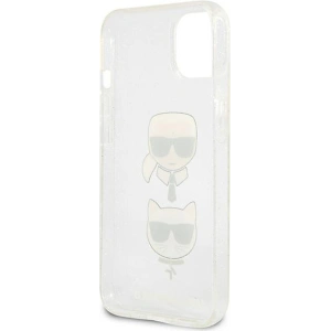 Hurtownia GSM - Case Karl Lagerfeld KLHCP13SKCTUGLS Apple iPhone 13 mini silber/silver Hardcase Glitter Karl`s & Choupette - KLD728SLV - {ean13} - Hurt
