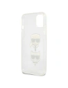 Wholesale Karl Lagerfeld KLHCP13SKCTUGLS Apple iPhone 13 mini silver hardcase Glitter Karl`s & Choupette - KLD728SLV - {ean13} - Hurt