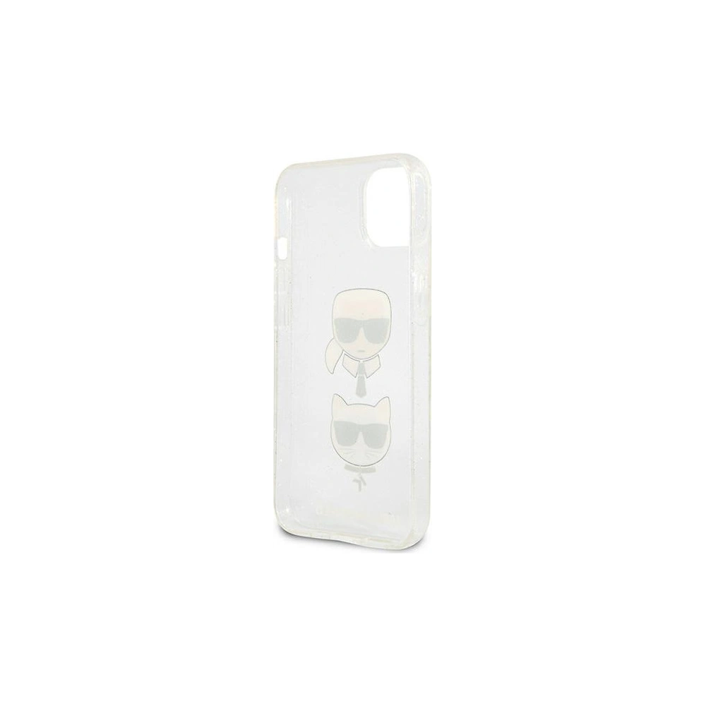 Wholesale Karl Lagerfeld KLHCP13SKCTUGLS Apple iPhone 13 mini silver hardcase Glitter Karl`s & Choupette - KLD728SLV - {ean13} - Hurt