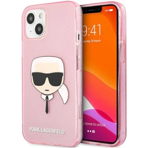 Hurtownia GSM - Case Karl Lagerfeld KLHCP13SKHTUGLP Apple iPhone 13 mini rosa/pink Hardcase Glitter Karl`s Head - KLD729PNK - {ean13} - Hurt