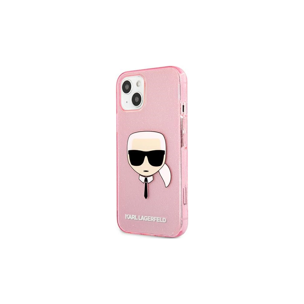 Hurtownia GSM - Etui Karl Lagerfeld KLHCP13SKHTUGLP Apple iPhone 13 mini różowy/pink hardcase Glitter Karl`s Head - KLD729PNK - {ean13} - Hurt
