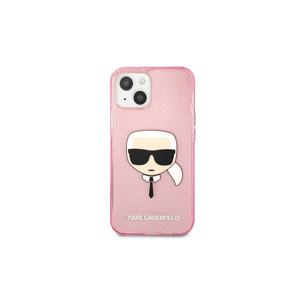 Hurtownia GSM - Etui Karl Lagerfeld KLHCP13SKHTUGLP Apple iPhone 13 mini różowy/pink hardcase Glitter Karl`s Head - KLD729PNK - {ean13} - Hurt