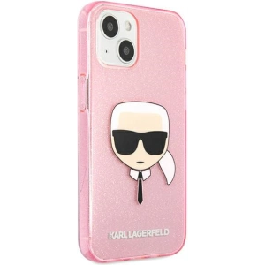 Hurtownia GSM - Case Karl Lagerfeld KLHCP13SKHTUGLP Apple iPhone 13 mini rosa/pink Hardcase Glitter Karl`s Head - KLD729PNK - {ean13} - Hurt