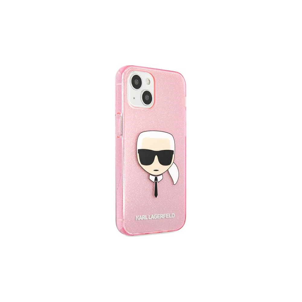 Hurtownia GSM - Etui Karl Lagerfeld KLHCP13SKHTUGLP Apple iPhone 13 mini różowy/pink hardcase Glitter Karl`s Head - KLD729PNK - {ean13} - Hurt