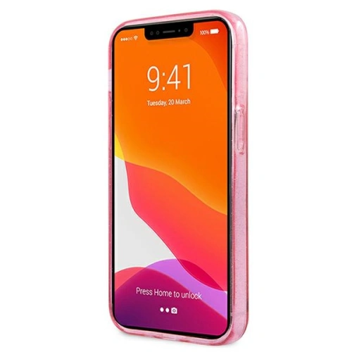 Etui Karl Lagerfeld KLHCP13SKHTUGLP Apple iPhone 13 mini różowy/pink hardcase Glitter Karl`s Head