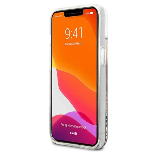 Etui Karl Lagerfeld KLHCP13SKICGLD Apple iPhone 13 mini złoty/gold hardcase Liquid Glitter Karl&Choupette Head