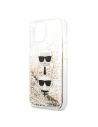 Wholesale Karl Lagerfeld KLHCP13SKICGLD Apple iPhone 13 mini gold hardcase Liquid Glitter Karl&Choupette Head - KLD730GLD - {ean13} - Hurt