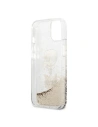 Wholesale Karl Lagerfeld KLHCP13SKICGLD Apple iPhone 13 mini gold hardcase Liquid Glitter Karl&Choupette Head - KLD730GLD - {ean13} - Hurt