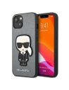 Etui Karl Lagerfeld KLHCP13SOKPG Apple iPhone 13 mini srebrny/silver hardcase Saffiano Ikonik Karl`s Patch