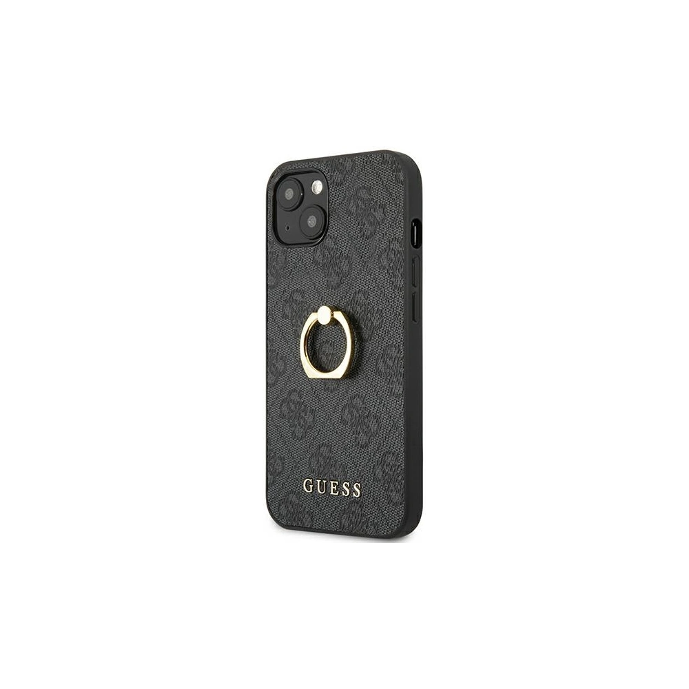 Wholesale Guess GUHCP13S4GMRGR Apple iPhone 13 mini grey hardcase 4G with ring stand - GUE1376GRY - {ean13} - Hurt