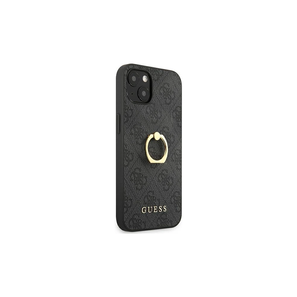 Wholesale Guess GUHCP13S4GMRGR Apple iPhone 13 mini grey hardcase 4G with ring stand - GUE1376GRY - {ean13} - Hurt