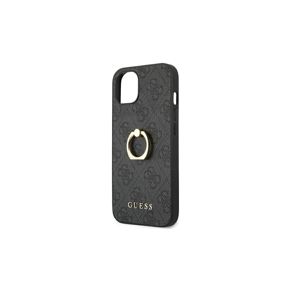 Wholesale Guess GUHCP13S4GMRGR Apple iPhone 13 mini grey hardcase 4G with ring stand - GUE1376GRY - {ean13} - Hurt