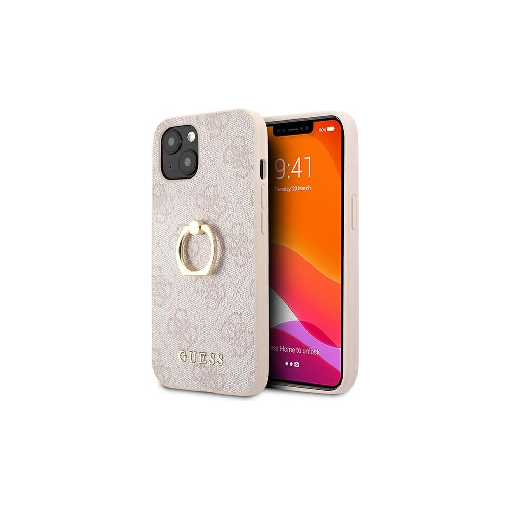 Hurtownia GSM - Etui Guess GUHCP13S4GMRPI Apple iPhone 13 mini różowy/pink hardcase 4G with ring stand - GUE1377PNK - {ean13} - Hurt