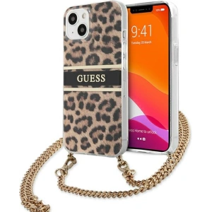 Hurtownia GSM - Case Guess GUHCP13SKBCLE Apple iPhone 13 mini Leopard Hardcase Gold Strap - GUE1378 - {ean13} - Hurt