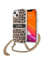 Etui Guess GUHCP13SKBCLE Apple iPhone 13 mini Leopard hardcase Gold Strap