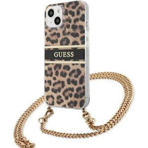 Hurtownia GSM - Case Guess GUHCP13SKBCLE Apple iPhone 13 mini Leopard Hardcase Gold Strap - GUE1378 - {ean13} - Hurt