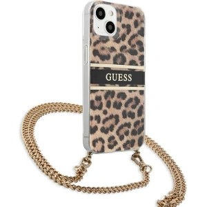 Hurtownia GSM - Case Guess GUHCP13SKBCLE Apple iPhone 13 mini Leopard Hardcase Gold Strap - GUE1378 - {ean13} - Hurt