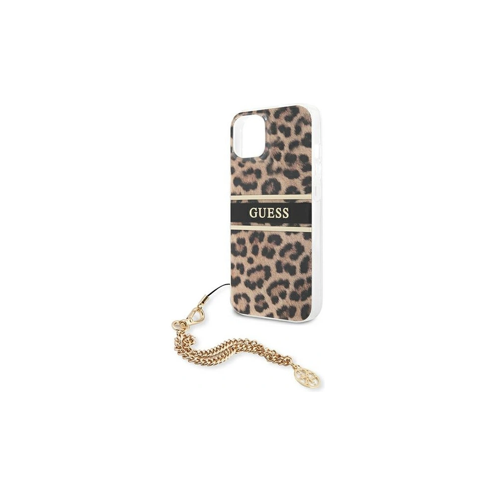 Hurtownia GSM - Etui Guess GUHCP13SKBSLEO Apple iPhone 13 mini Leopard hardcase Gold Chain - GUE1379 - {ean13} - Hurt