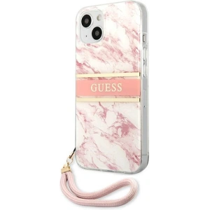 Etui Guess GUHCP13SKMABPI Apple iPhone 13 mini růžový/pink hardcase Marble Strap Collection