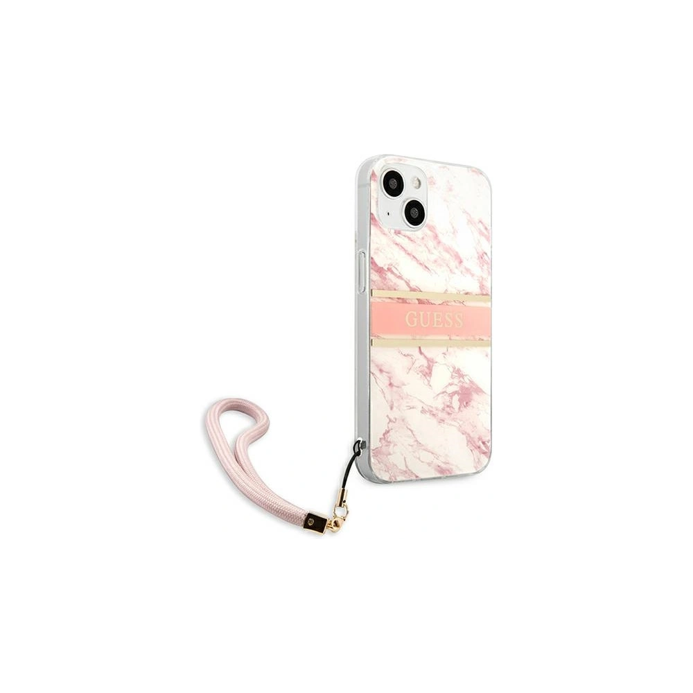 Hurtownia GSM - Etui Guess GUHCP13SKMABPI Apple iPhone 13 mini růžový/pink hardcase Marble Strap Collection - GUE1380PNK - {ean13} - Hurt
