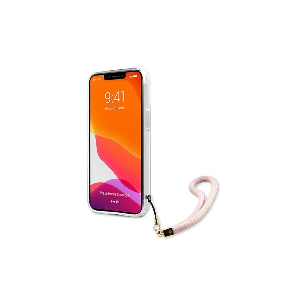 Hurtownia GSM - Etui Guess GUHCP13SKMABPI Apple iPhone 13 mini różowy/pink hardcase Marble Strap Collection - GUE1380PNK - {ean13} - Hurt