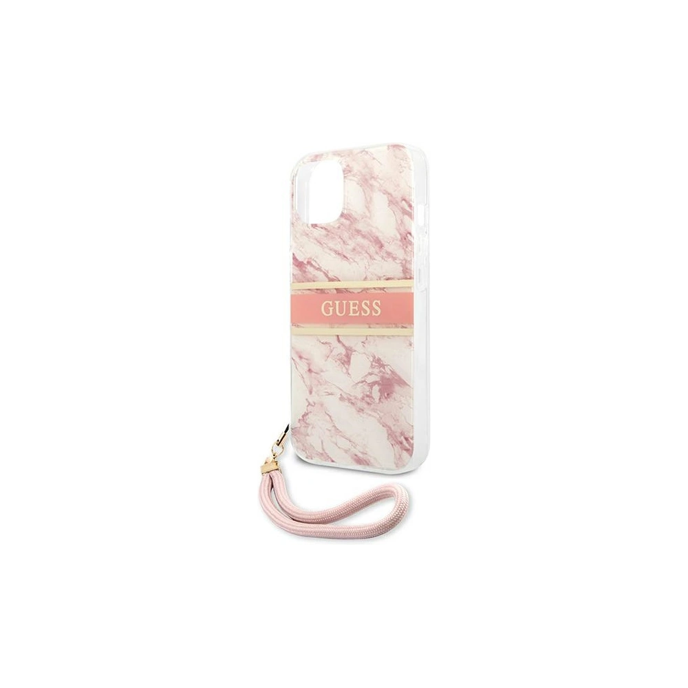 Hurtownia GSM - Etui Guess GUHCP13SKMABPI Apple iPhone 13 mini růžový/pink hardcase Marble Strap Collection - GUE1380PNK - {ean13} - Hurt