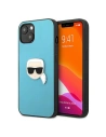 Etui Karl Lagerfeld KLHCP13SPKMB Apple iPhone 13 mini modrý/blue hardcase Leather Ikonik Karl`s Head Metal