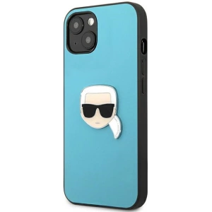 Hurtownia GSM - Case Karl Lagerfeld KLHCP13SPKMB Apple iPhone 13 mini blau/hardcase Leder Ikonik Karls Kopf Metall - KLD732BLU - {ean13} - Hurt