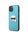 Hurtownia GSM - Etui Karl Lagerfeld KLHCP13SPKMB Apple iPhone 13 mini niebieski/blue hardcase Leather Ikonik Karl`s Head Metal - KLD732BLU - {ean13} - Hurt