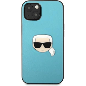 Hurtownia GSM - Case Karl Lagerfeld KLHCP13SPKMB Apple iPhone 13 mini blau/hardcase Leder Ikonik Karls Kopf Metall - KLD732BLU - {ean13} - Hurt