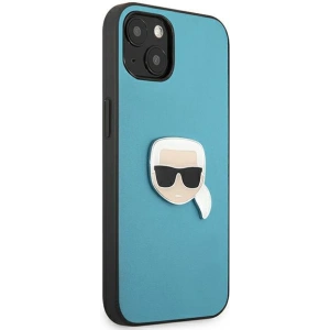 Hurtownia GSM - Case Karl Lagerfeld KLHCP13SPKMB Apple iPhone 13 mini blau/hardcase Leder Ikonik Karls Kopf Metall - KLD732BLU - {ean13} - Hurt