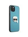 Hurtownia GSM - Etui Karl Lagerfeld KLHCP13SPKMB Apple iPhone 13 mini niebieski/blue hardcase Leather Ikonik Karl`s Head Metal - KLD732BLU - {ean13} - Hurt