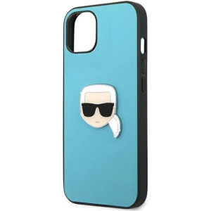 Hurtownia GSM - Case Karl Lagerfeld KLHCP13SPKMB Apple iPhone 13 mini blau/hardcase Leder Ikonik Karls Kopf Metall - KLD732BLU - {ean13} - Hurt