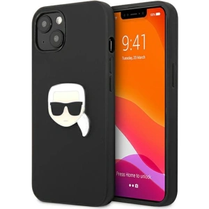 Hurtownia GSM - Case Karl Lagerfeld KLHCP13SPKMK Apple iPhone 13 mini schwarz/black hardcase Leder Ikonik Karl`s Head Metal - KLD733BLK - {ean13} - Hurt